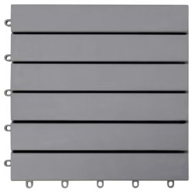 vidaXL Decking Tiles 10 pcs Grey Wash 30x30 cm Solid Acacia Wood