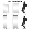 Aluminum alloy thin edged rectangular black full-length mirror 59 * 35 * 1 inch Bathroom Vanity Mirror for Bedroom Entryway, Living/Dressing Room
