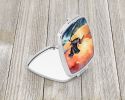 Pelican Fiery Sunset Compact Mirror Decorative Travel Makeup Mirror for Women Girls Gifts Pocket Makeup Mirror Folding Handheld