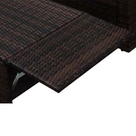vidaXL 2 Piece Patio Lounge Set with Cushions Poly Rattan Brown (Option: as picture)